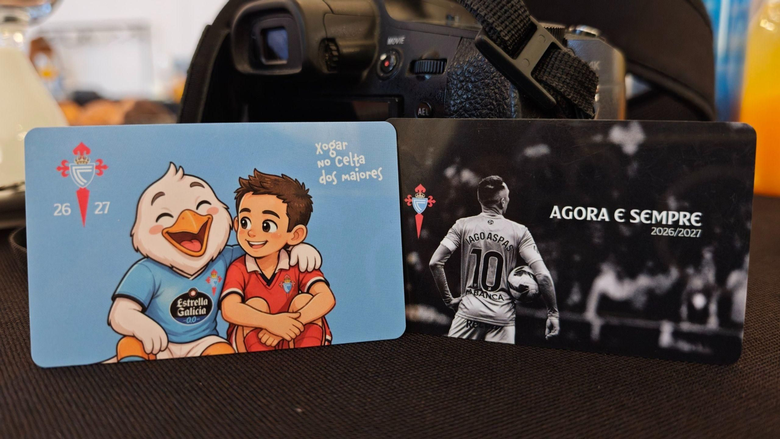 El diseño del carné para la temporada 2026-27, la última de Iago Aspas.