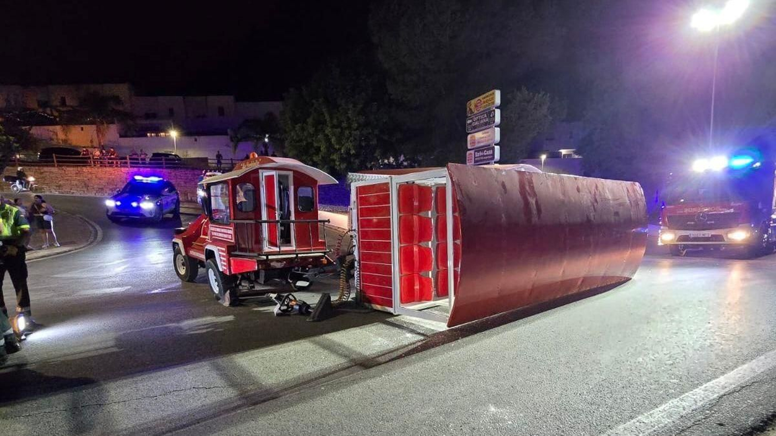 El tren turístico accidentado en Cartama.
