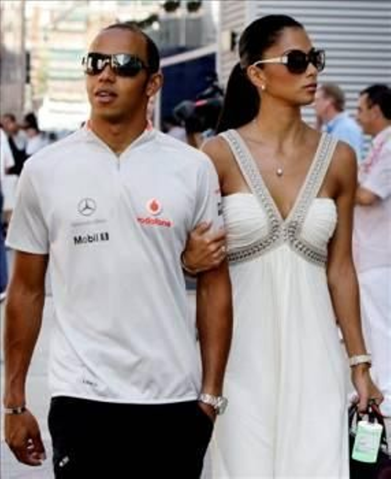 Lewis Hamilton y Nicole Scherzinger. (Foto: EFE)