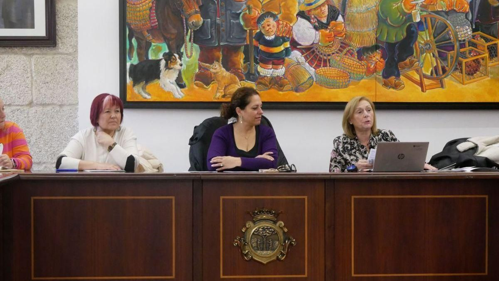 María Alida Iglesias, Silvia Baranda y Marina Pérez durante la reunión de coordinación.