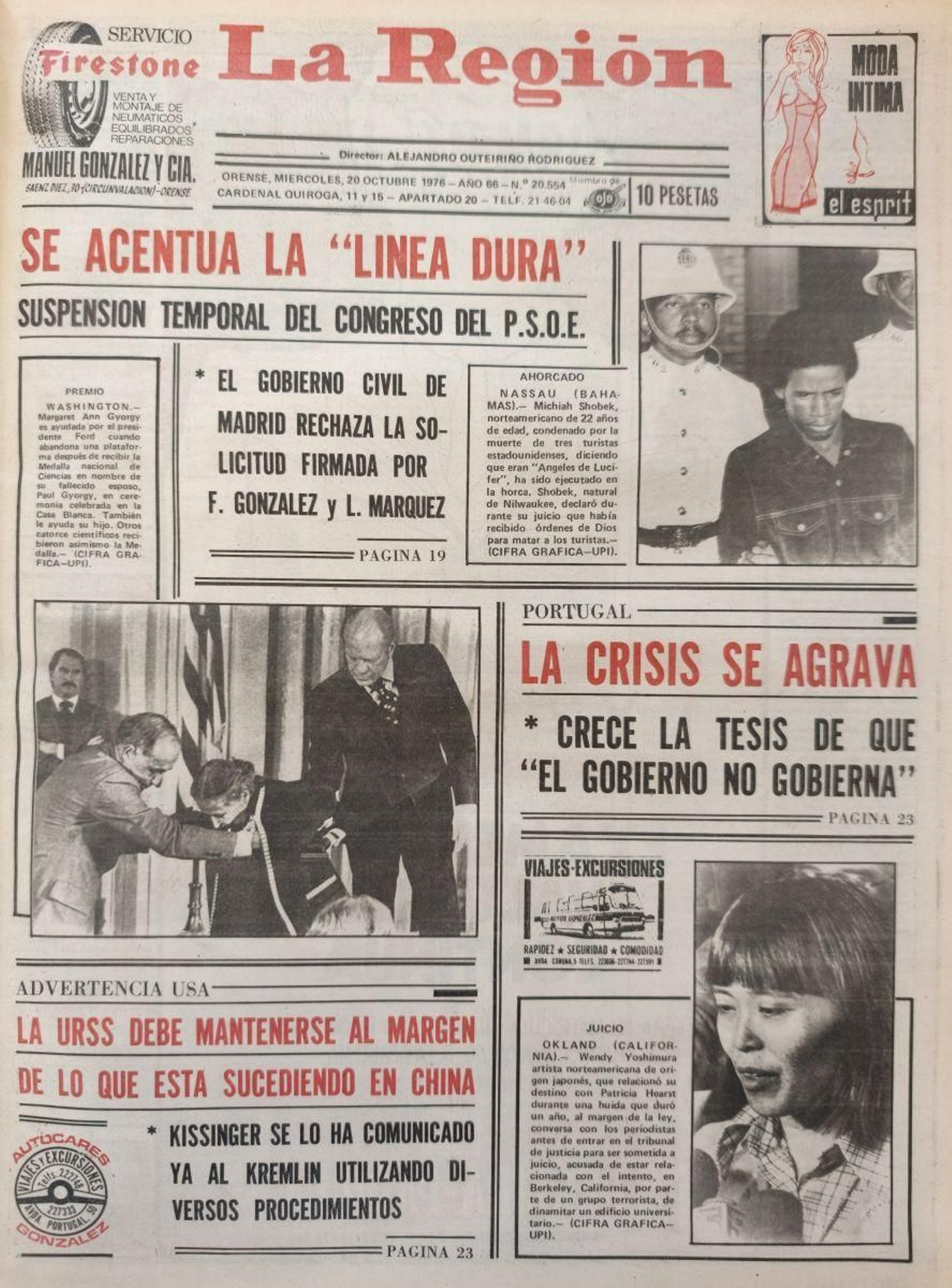 La primera 20 de octubre de 1976.