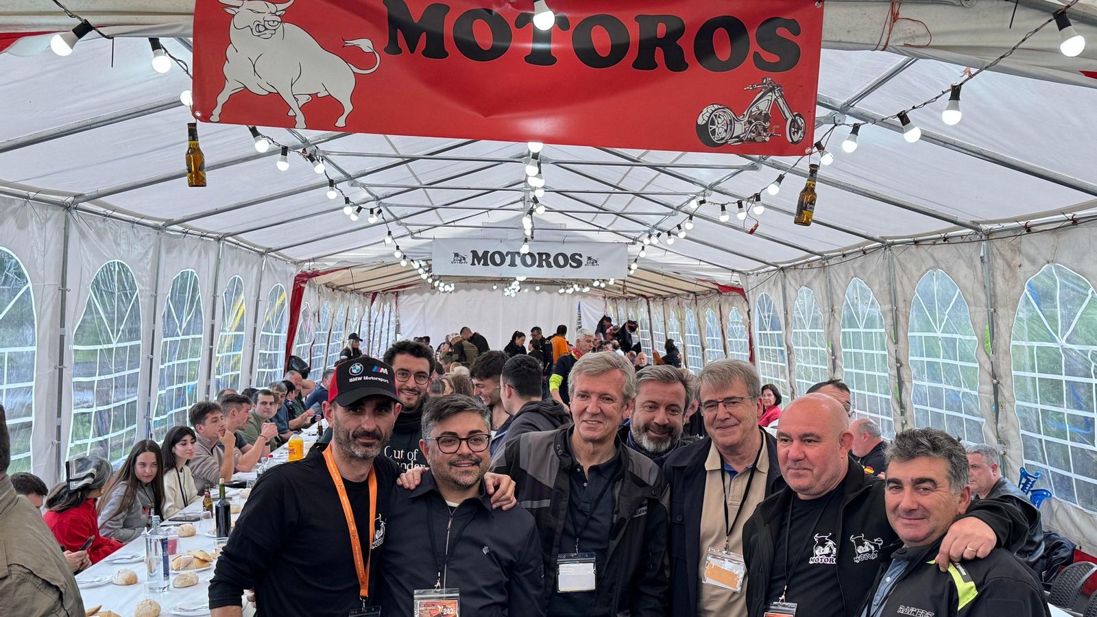 Representantes institucionales y del club Motoros acompañaron a Rueda.