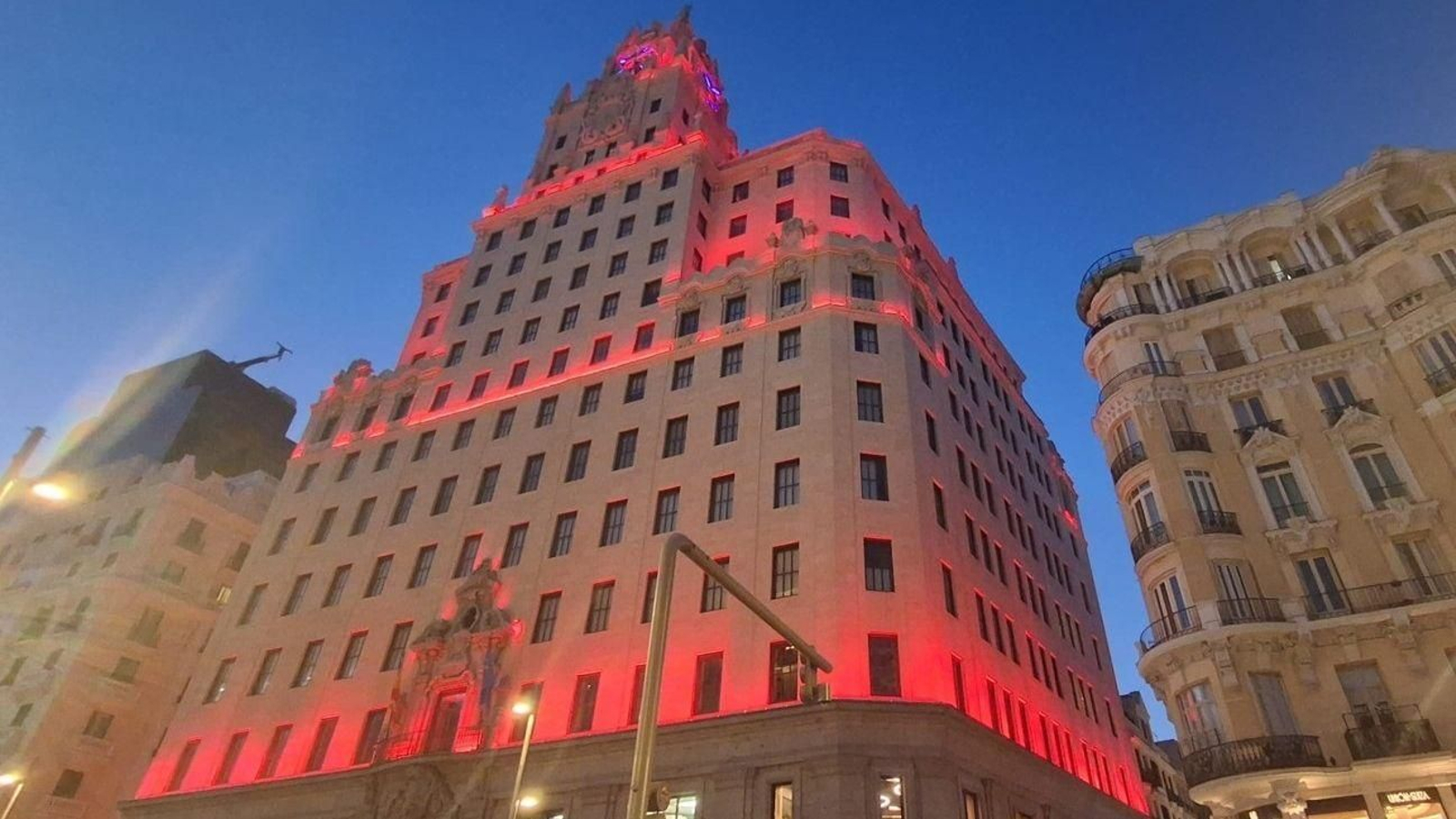 Edificio en la Gran Vía de Madrid de Telefónica.