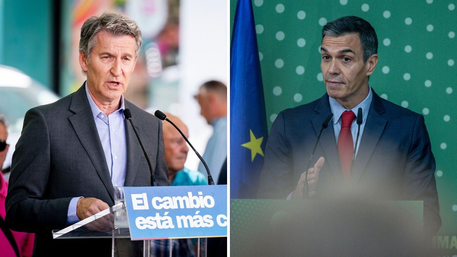 Alberto Núñez Feijóo y Pedro Sánchez