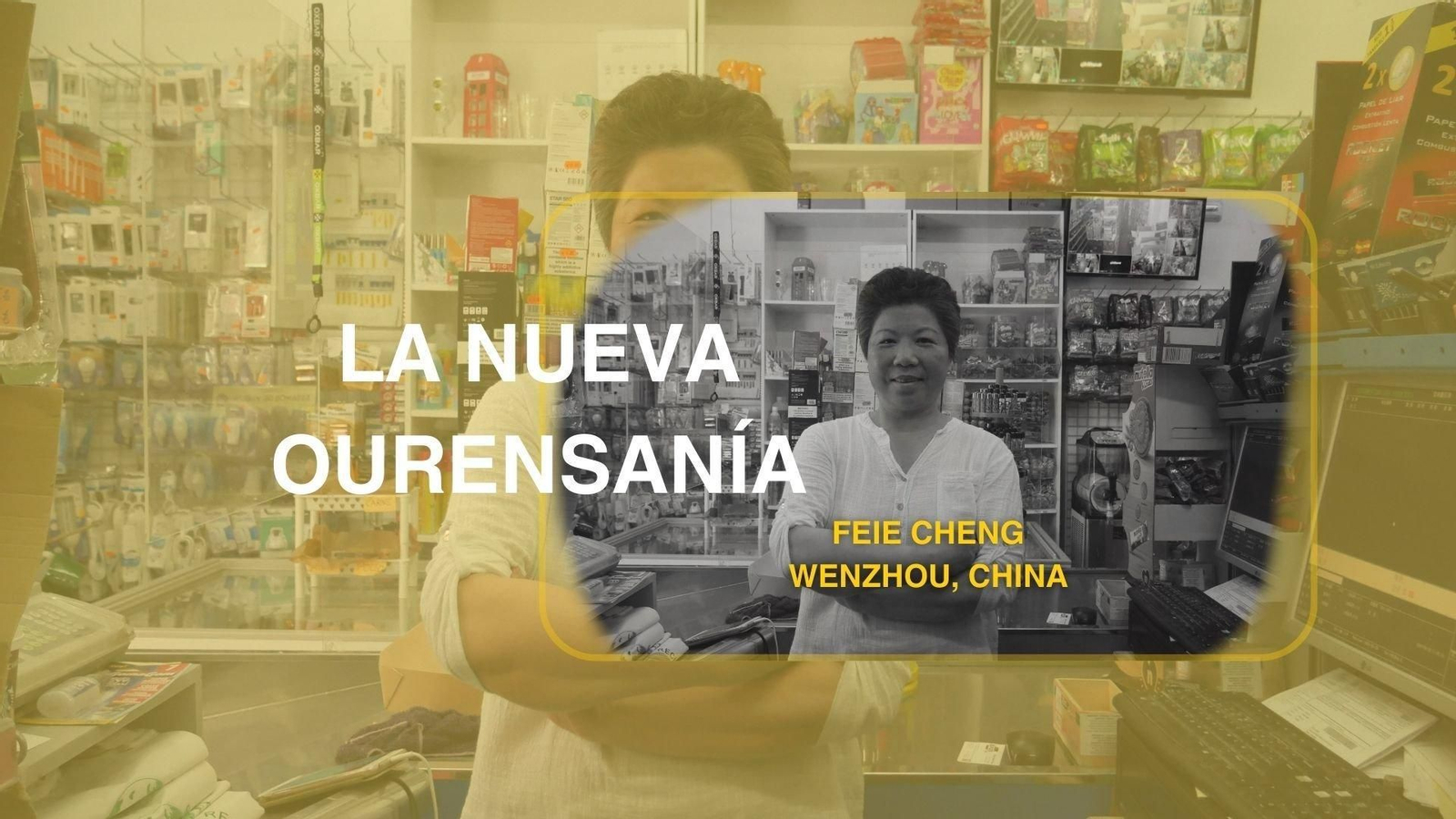 Feie Cheng, en su negocio en rúa Pena Corneira (Foto: Marta Vázquez).