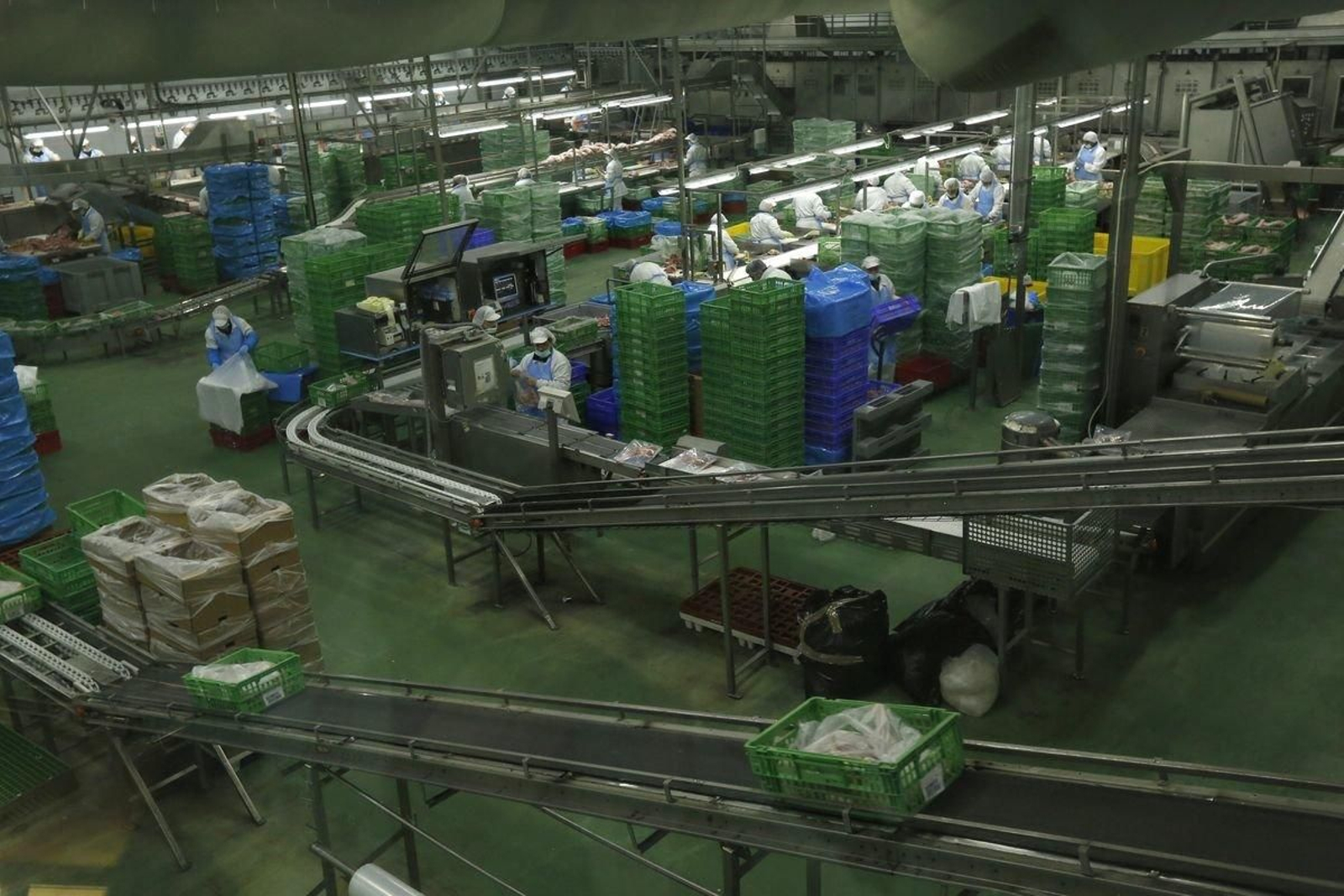 Sta Cruz de Arrabaldo. 25-02-14. Local. Visita do alcalde de Ourense e Áurea Soto ás instalacións de Coren.
Foto: Xesús Fariñas