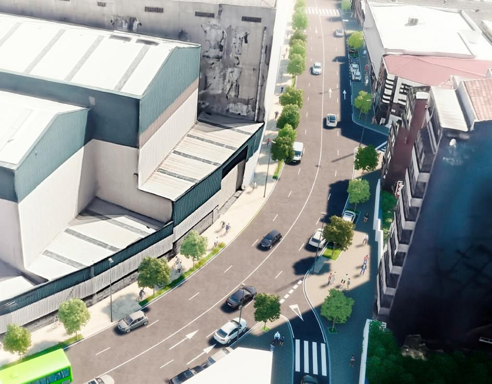 Recreación de cómo quedará Beiramar de Barreras a Bouzas.