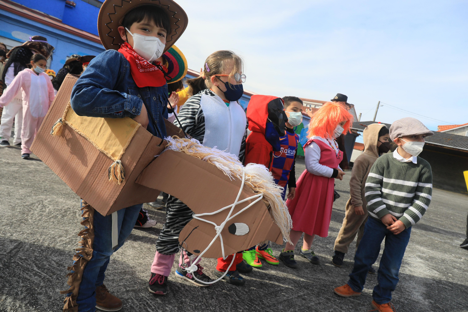 Desfile de entroido infantil en Cualedro. José Paz