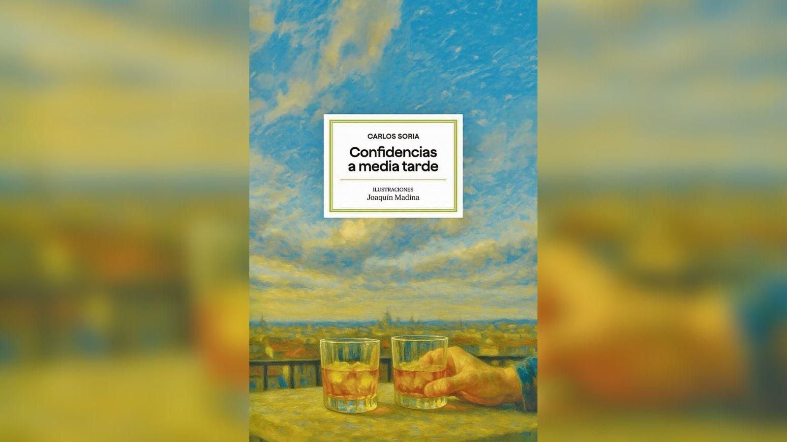 Portada ilustrada por Joaquín Madina para “Confidencias a media tarde”.