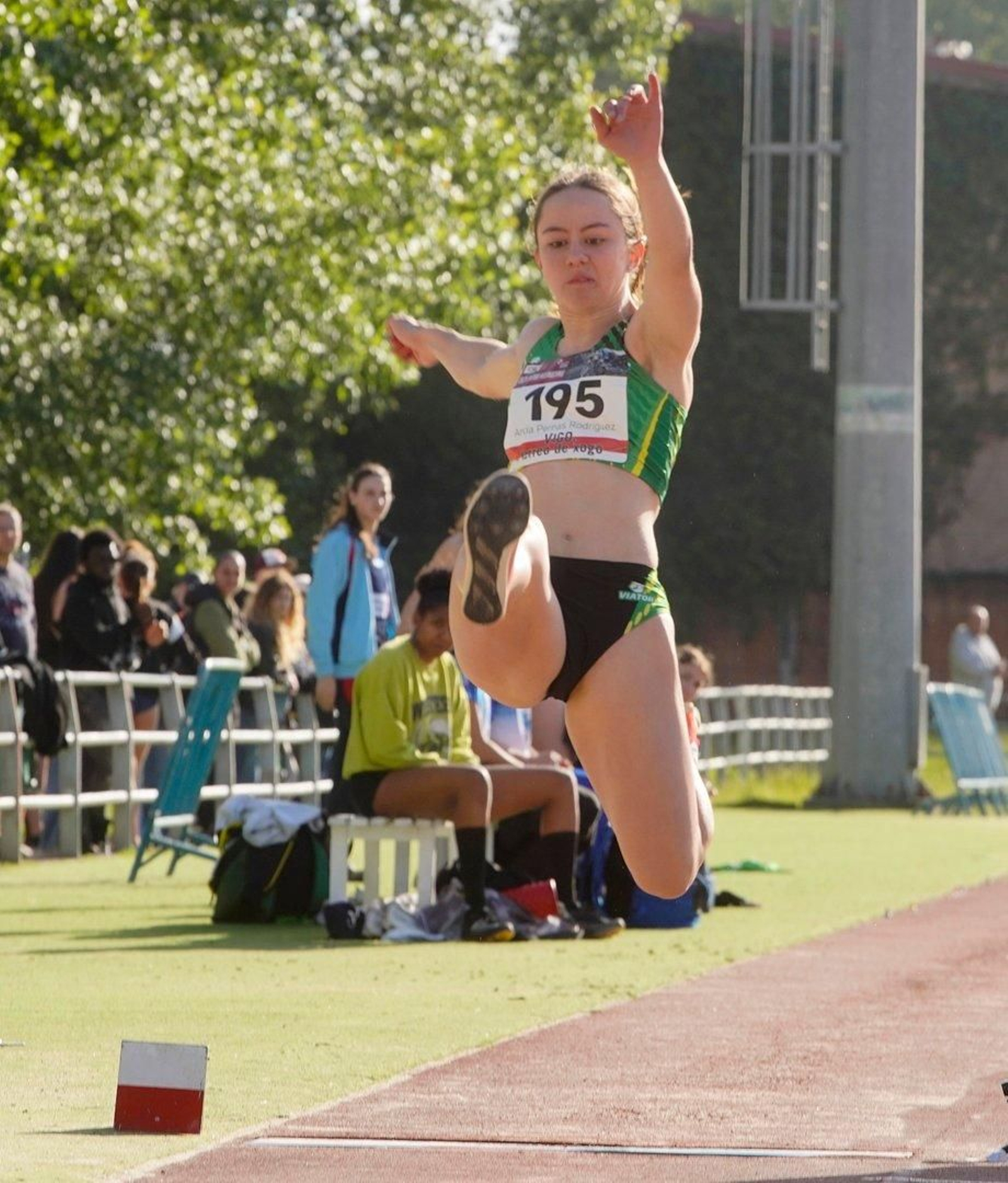Participantes en una de las pruebas del Gran Premio Cidade de Vigo de atletismo.