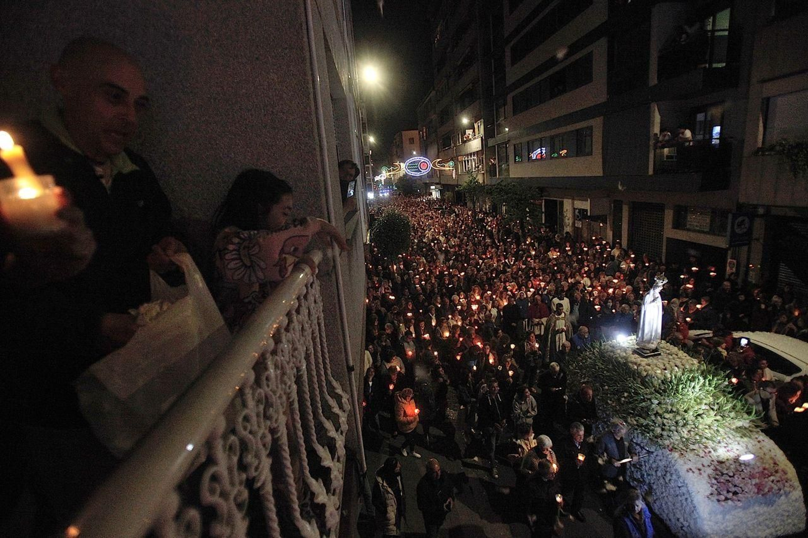 Vista desde el balcón de la Procesión de la Virgen de Fátima