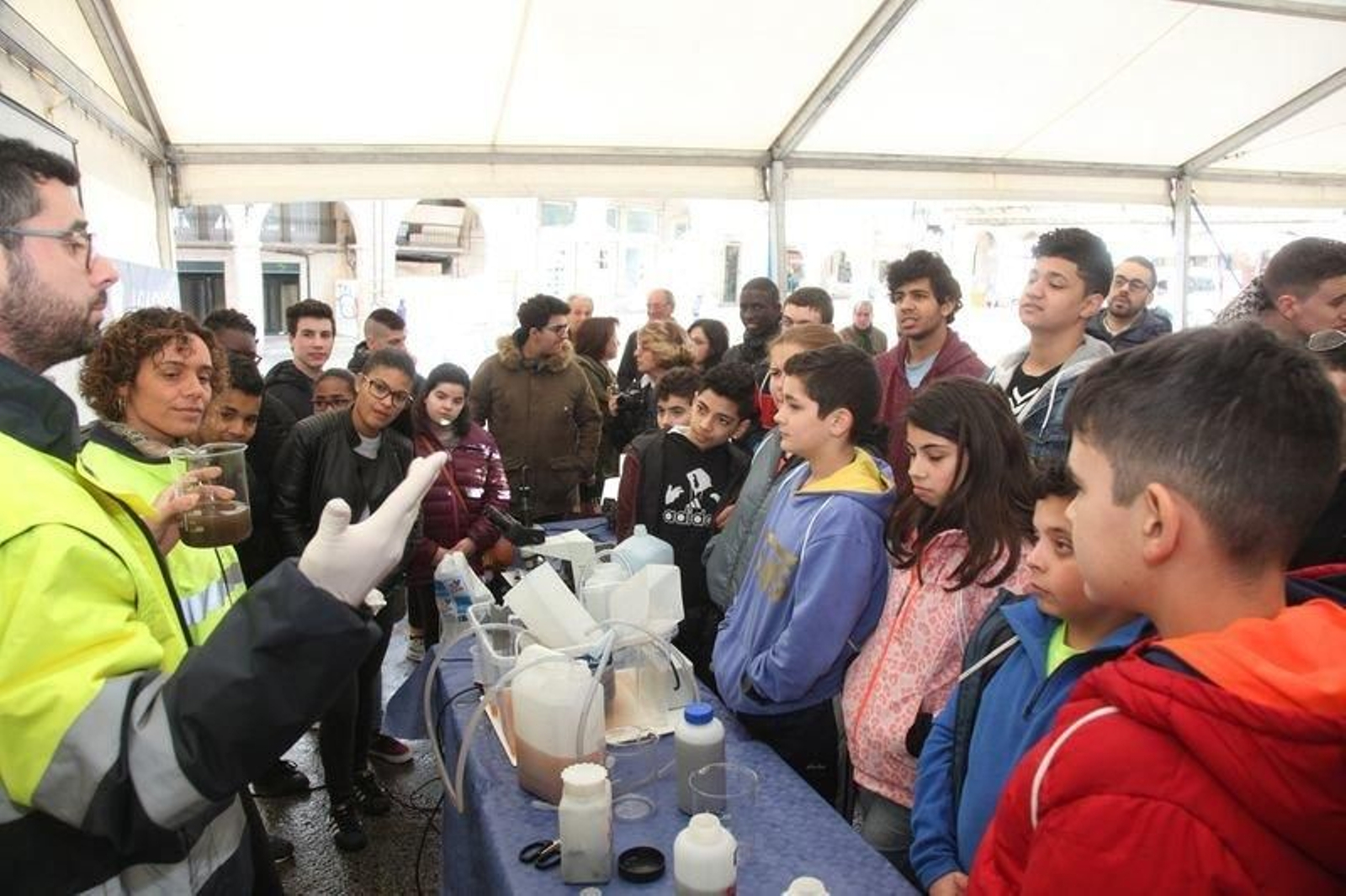 Ourense. 22-03-2017. Día da Auga organizado por Viaqua. Paz