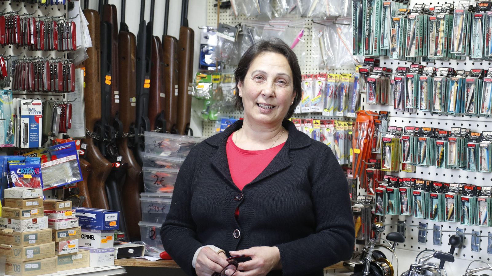 Luisa Suárez en la Armería Atlántica.