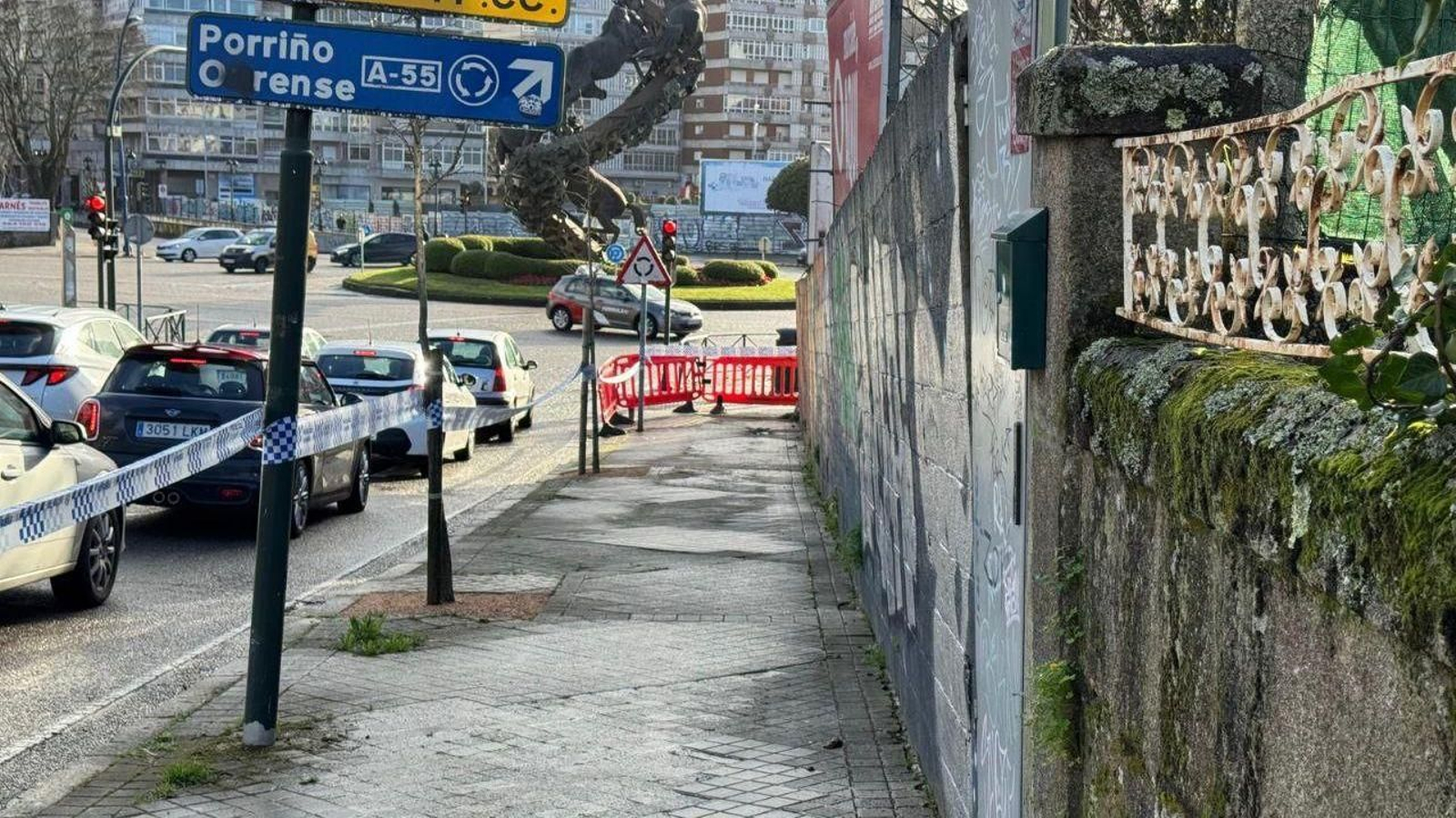 Precinto policial en la calle Manuel Olivé.