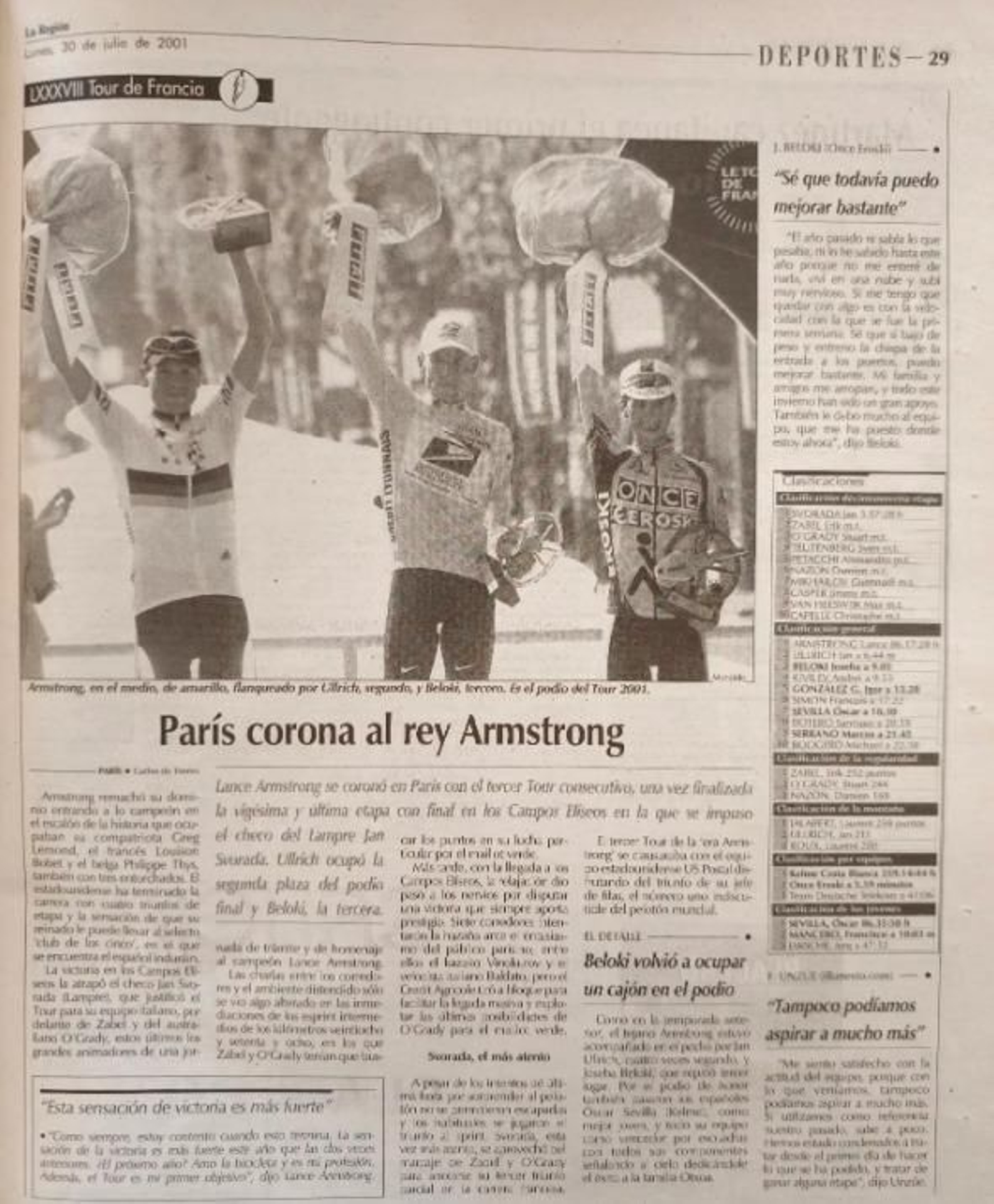 30 de julio de 2001.