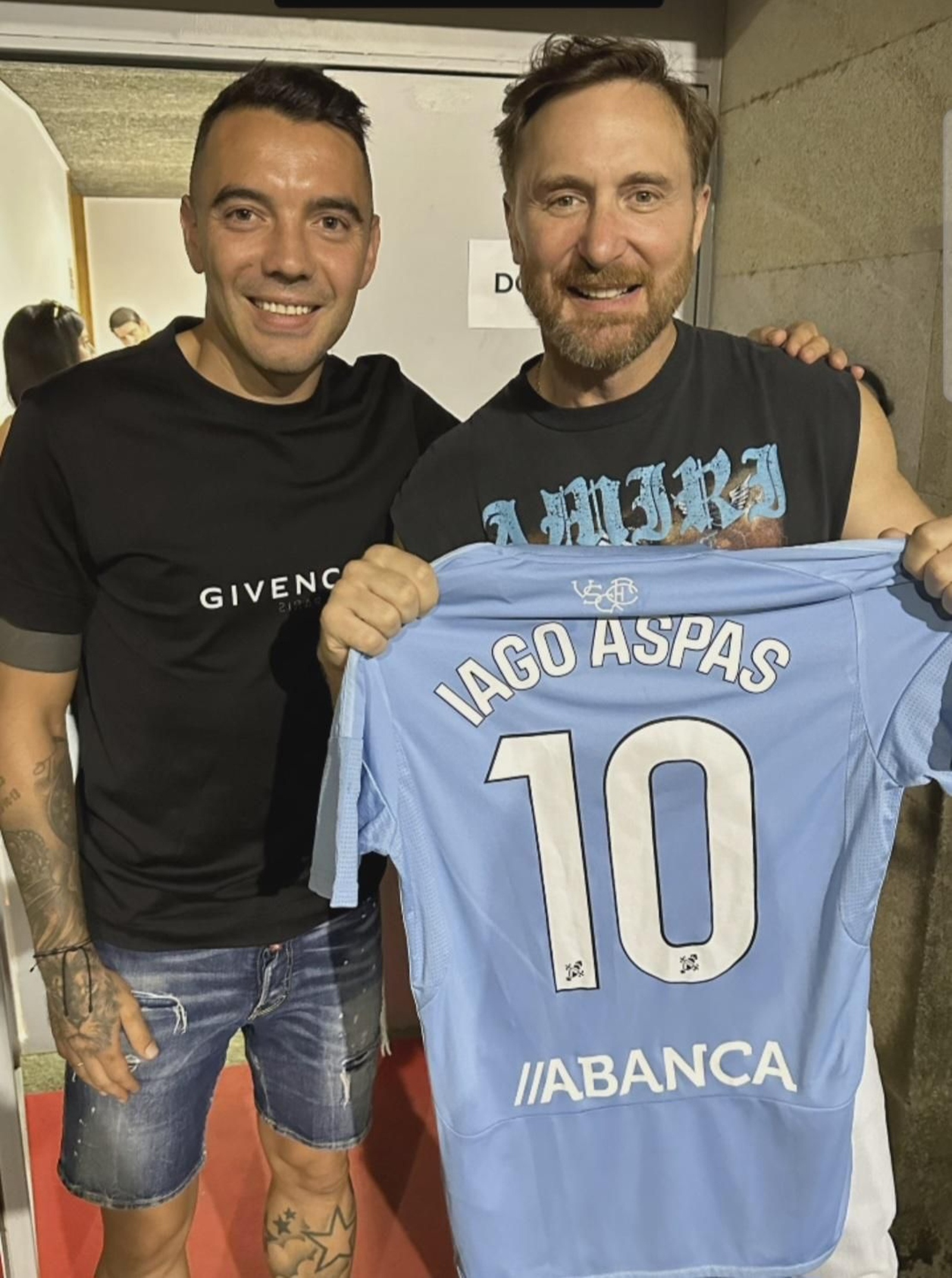 Iago Aspas con David Guetta.