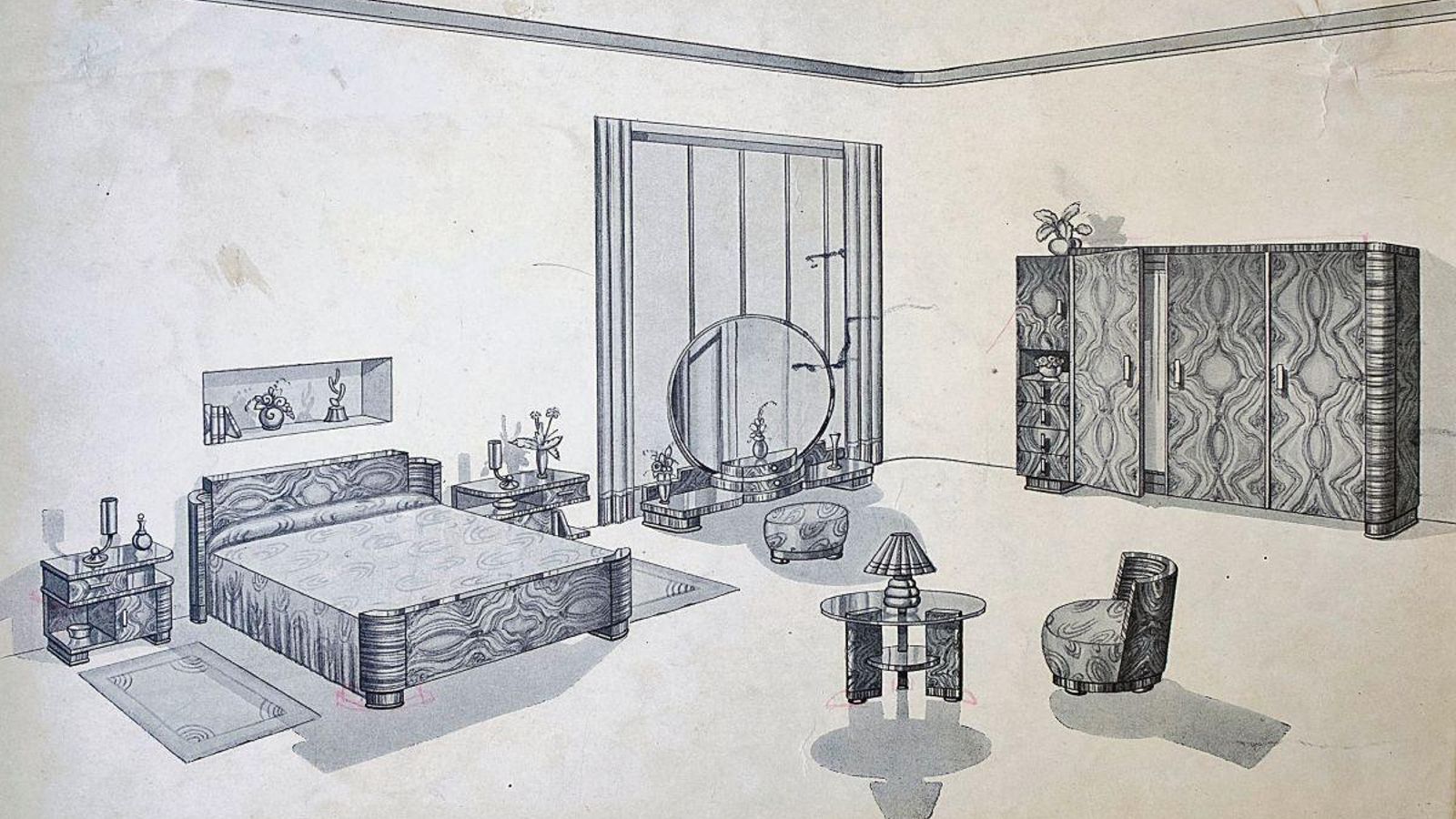 Majestuoso dormitorio con tocador incluido.