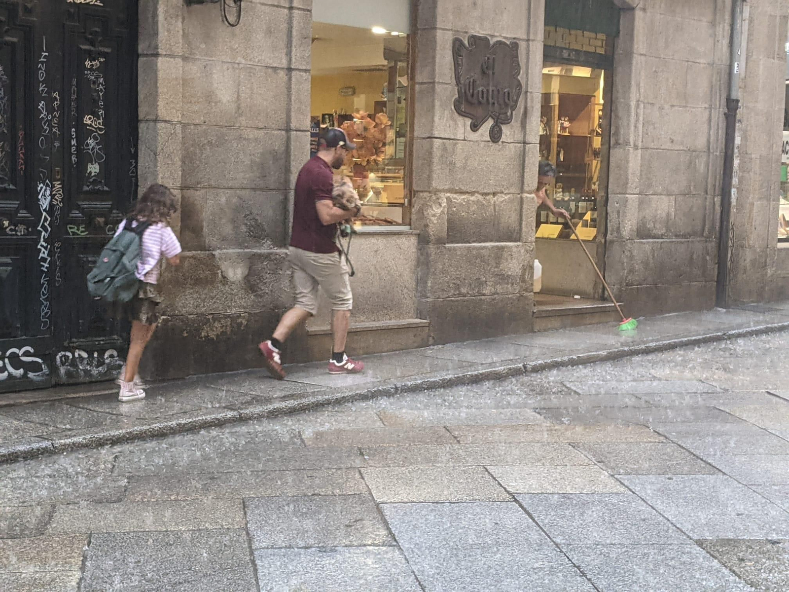 La tromba pilló por sorpresa a algunos