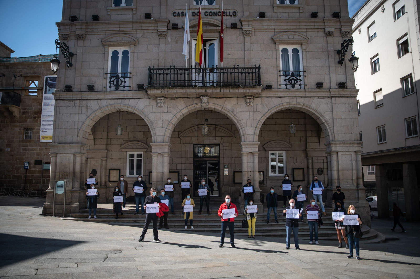 Concentración de protesta trabajadores del concello.