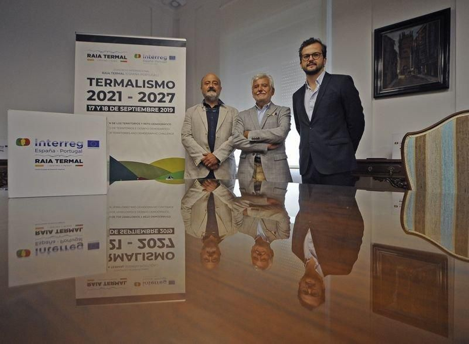 José Antonio Quiroga, Rosendo Fernández y José Adriano Lima, en la presentación. (MARTIÑO PINAL)