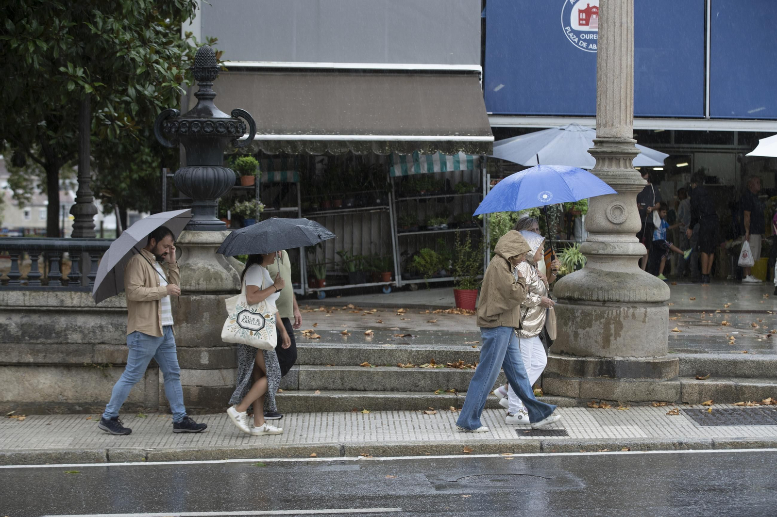 Galería | Una tormenta de verano deja Ourense pasada por agua y desploma los termómetros