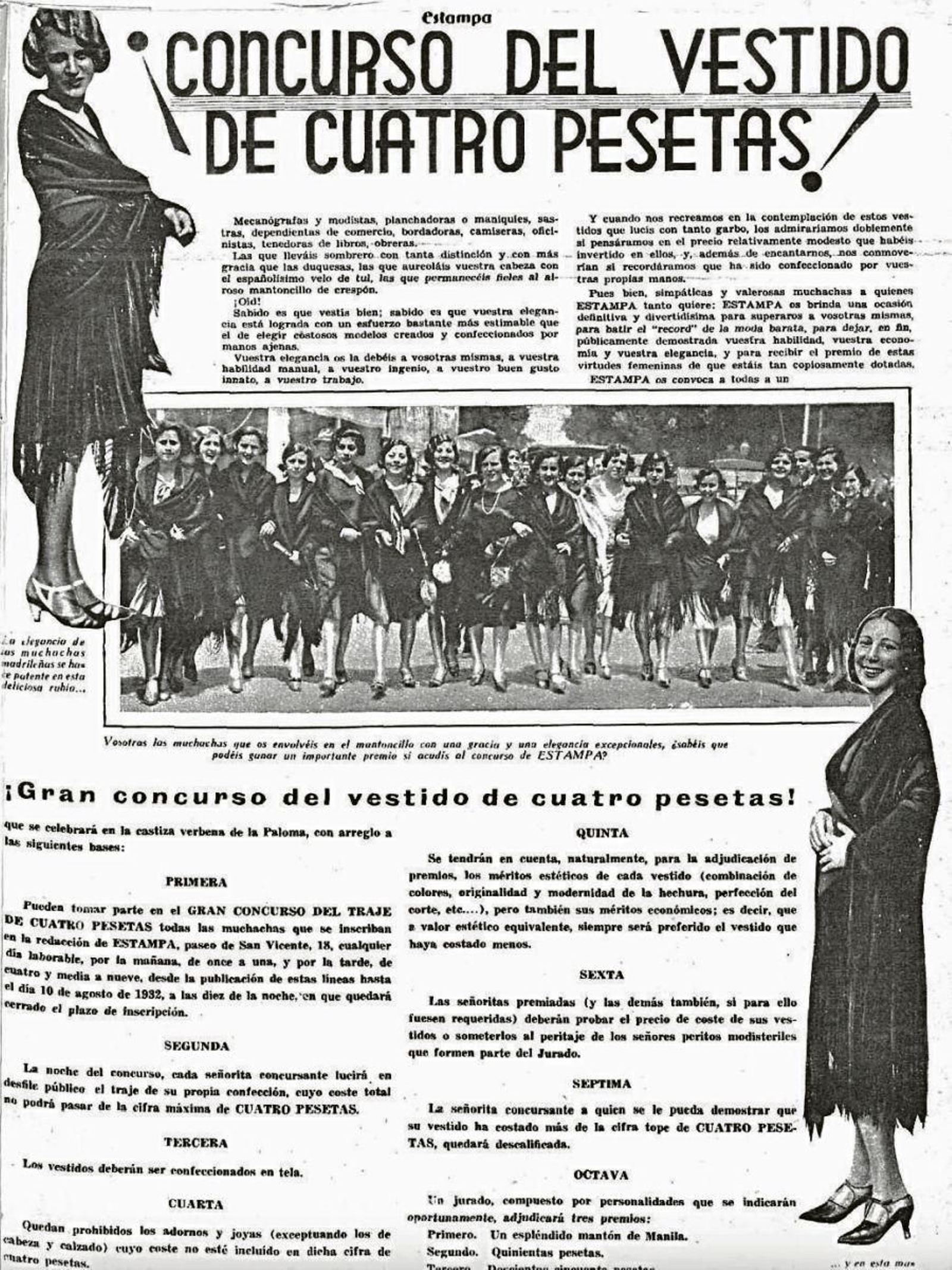 Anuncio del Concurso. Revista Estampa 1932.