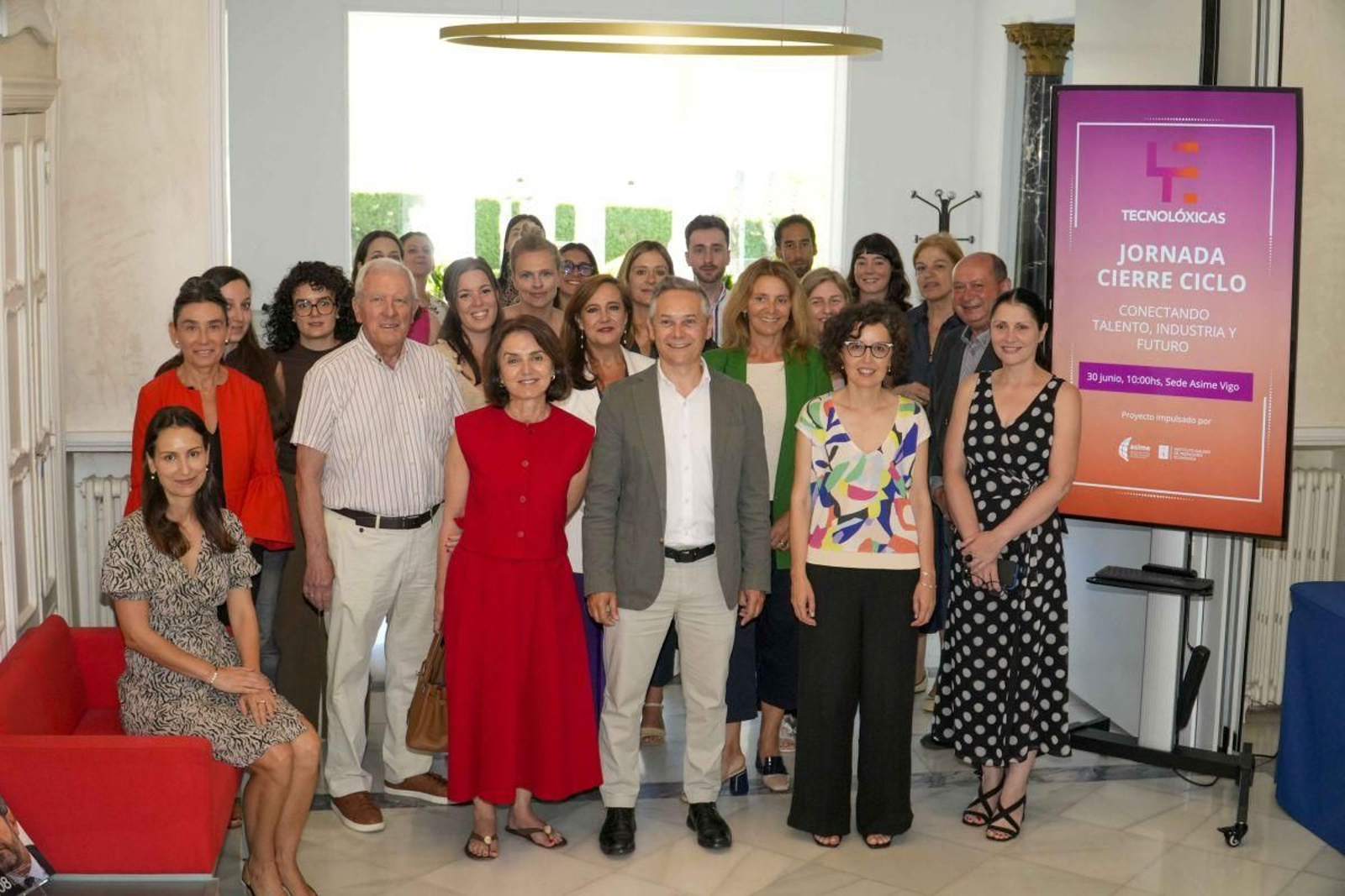 Clausura de la jornada Tecnolóxicas, ayer en la sede de Asime en Vigo.
