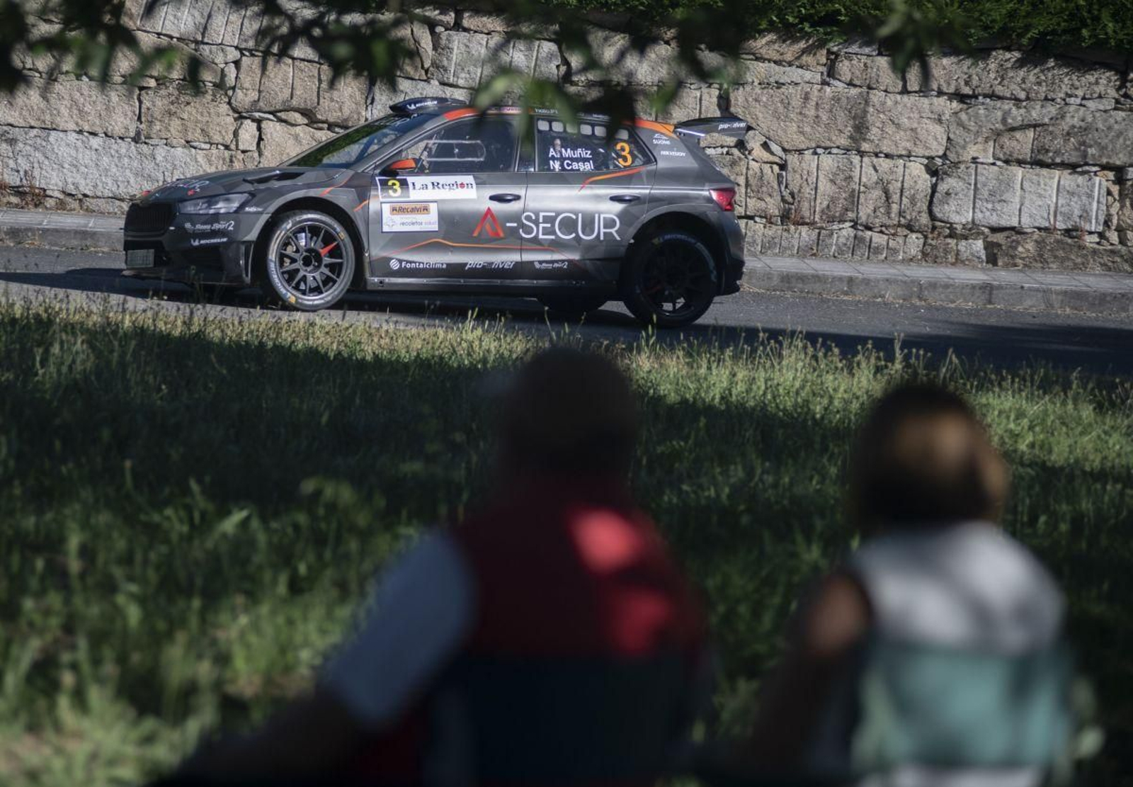 Álvaro Muñiz durante el 59 Rally de Ourense.