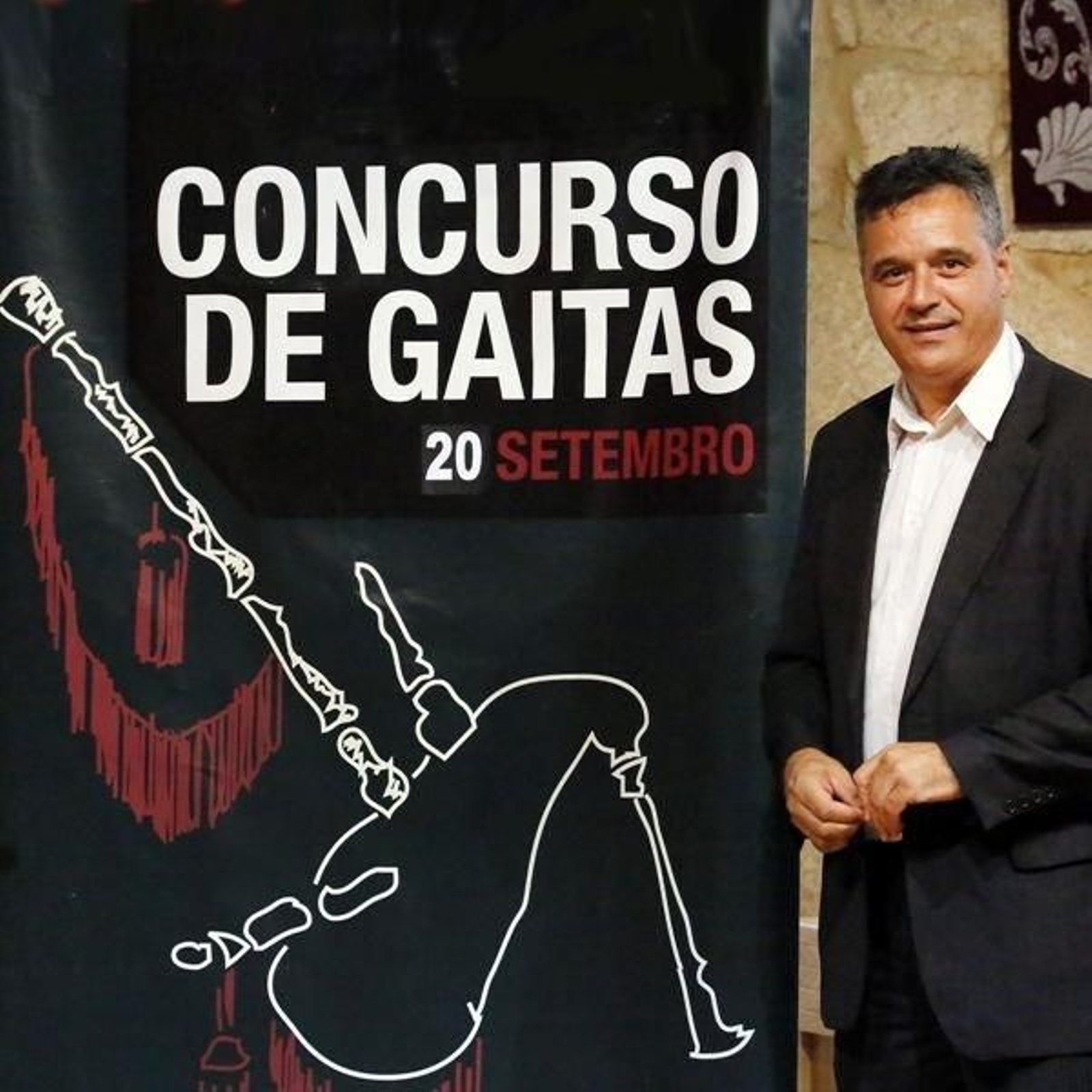 Andrés Sampedro presentó ayer el Concurso de Gaitas.