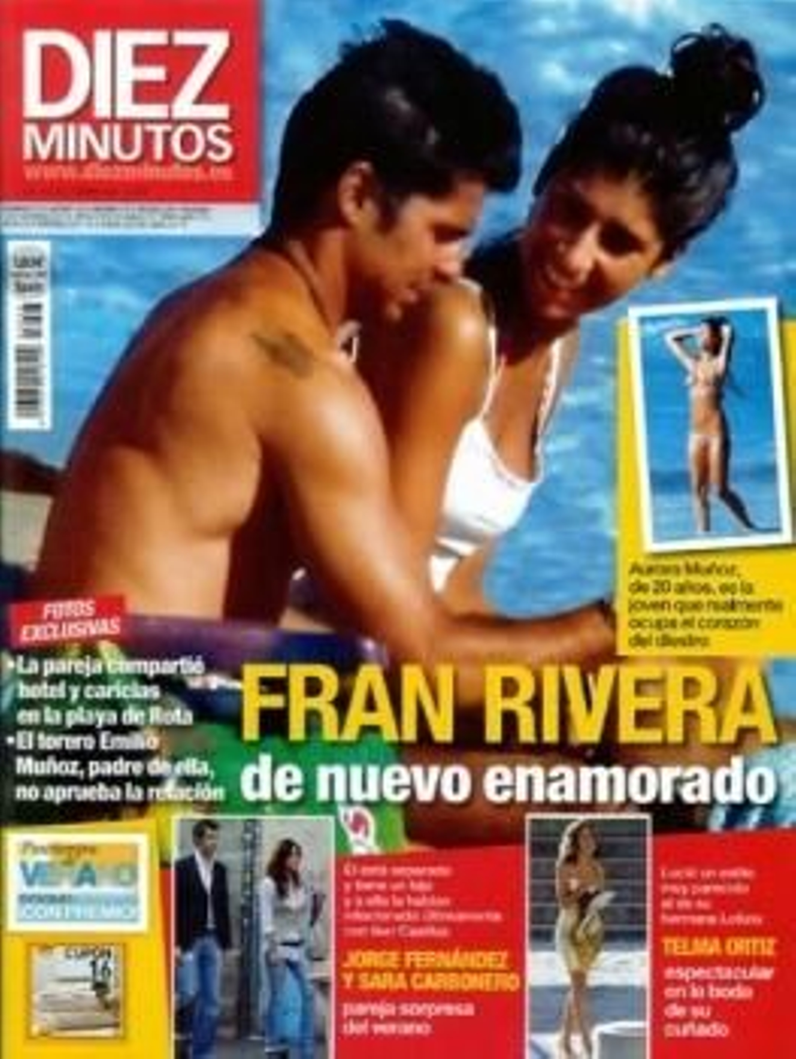 Fran Rivera y su nueva novia, en la portada de la revista 'Diez Minutos'.