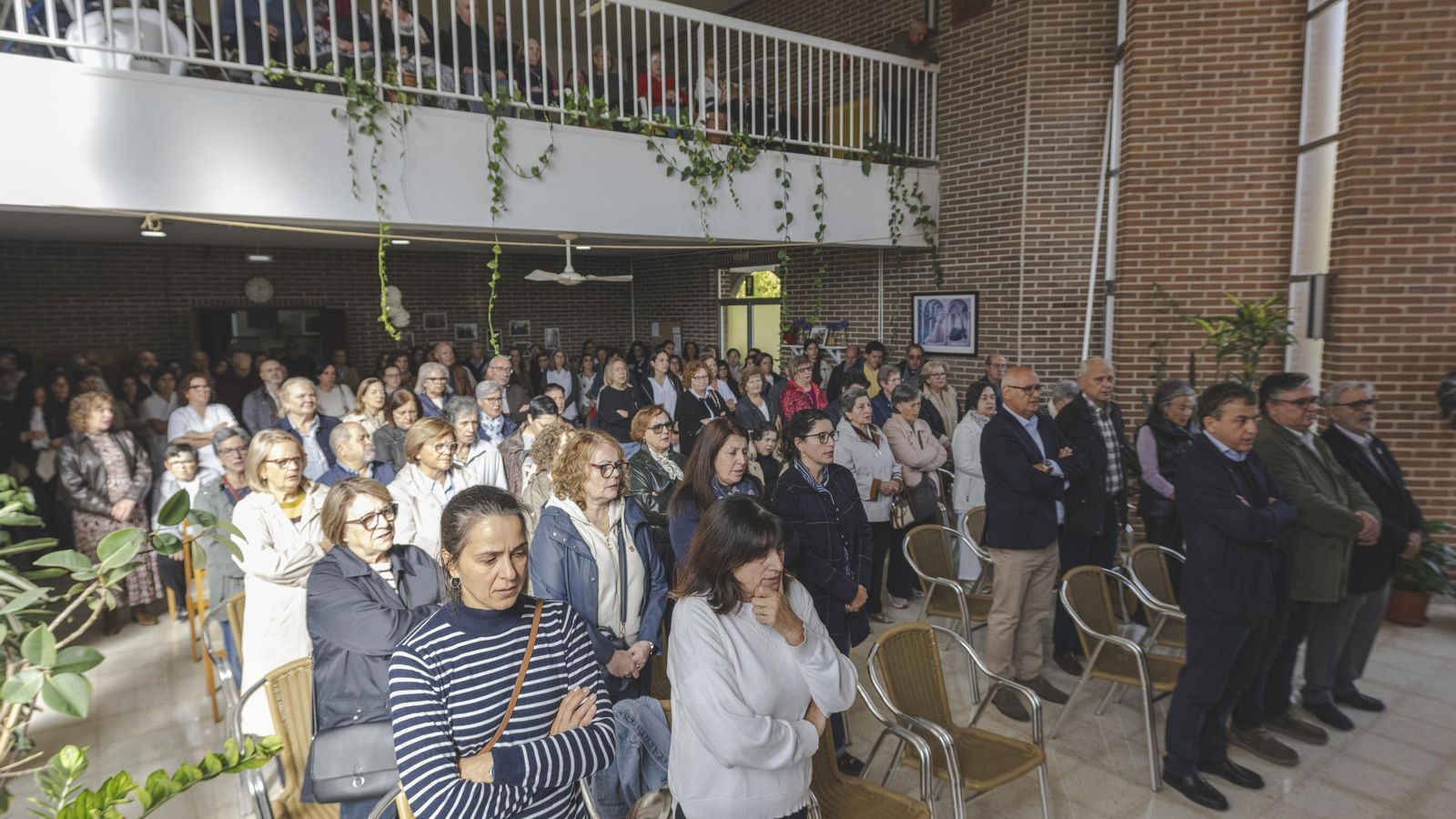 Un momento del acto religioso