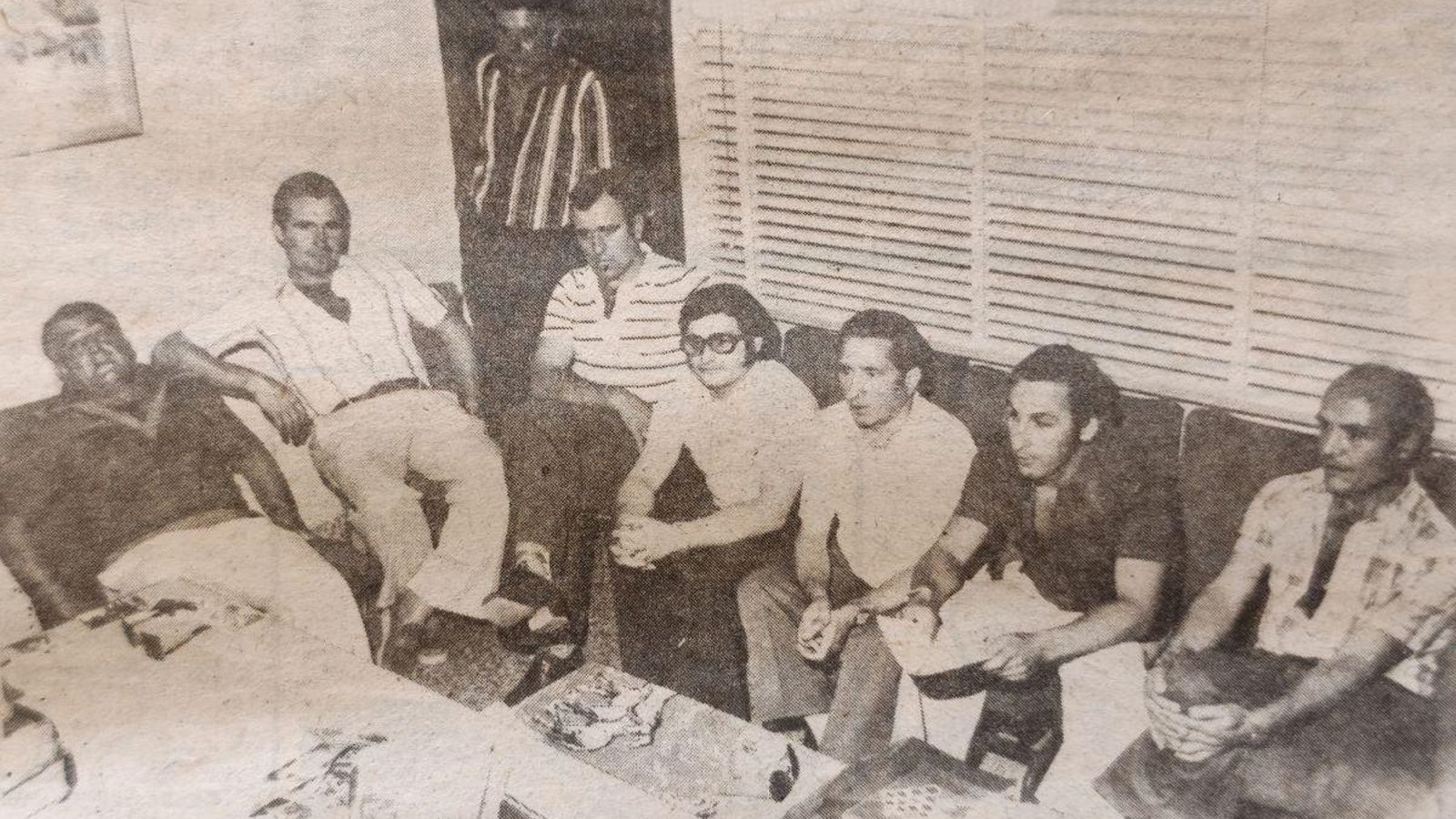 Ocho de los miembros de la Comisión de Fiestas.