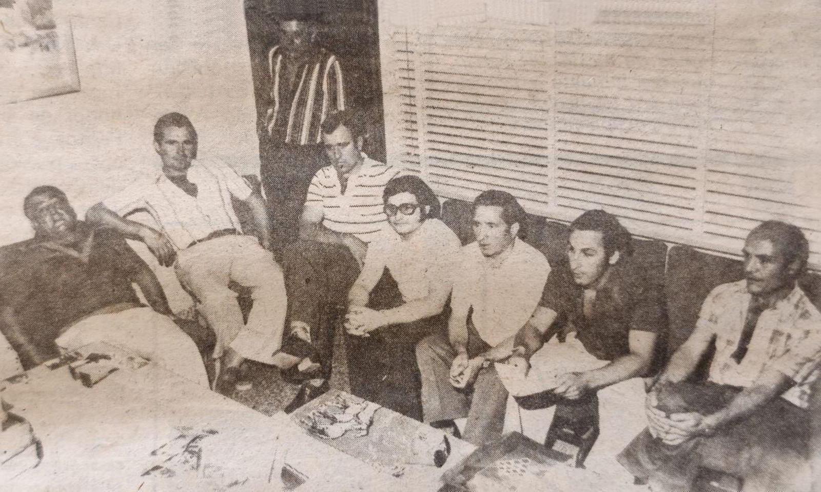 Ocho de los miembros de la Comisión de Fiestas.