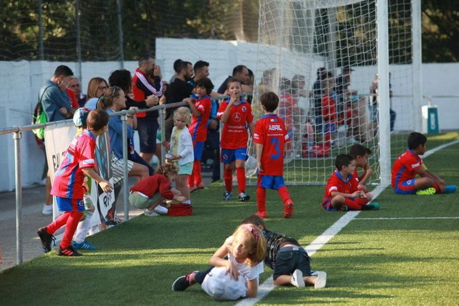 Momento para disfrutar entre partido y partido.