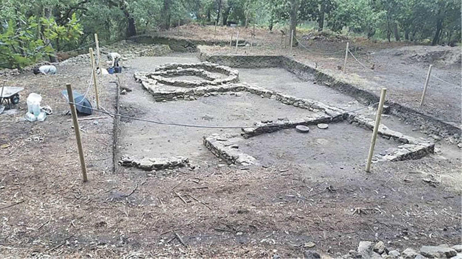 El castro de Cameixa, en Boborás, tras las últimas excavaciones realizadas. JORGE LAMAS