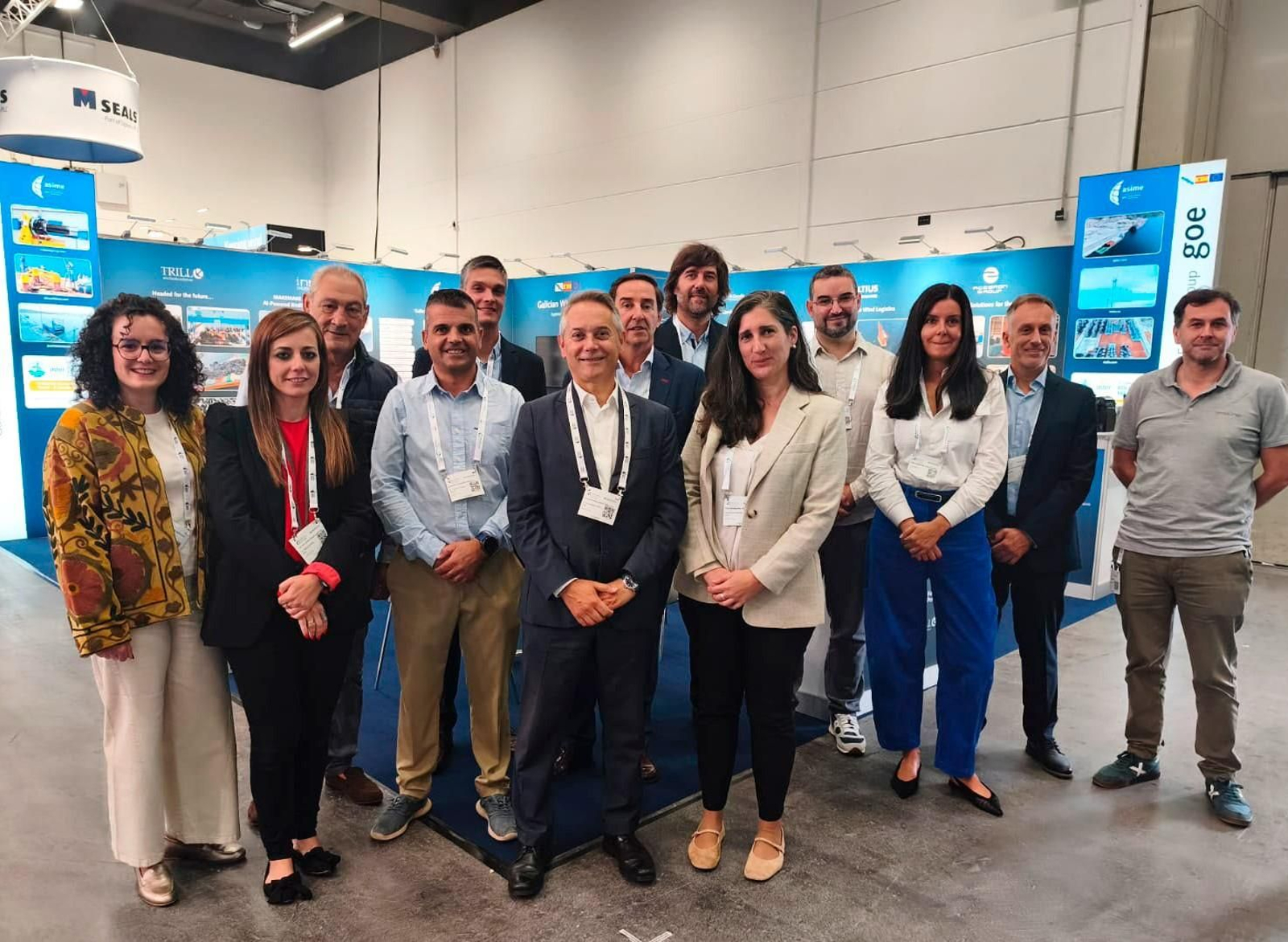 Representantes de empresas y de Asime, esta semana en la feria de Hamburgo WindEnergy.