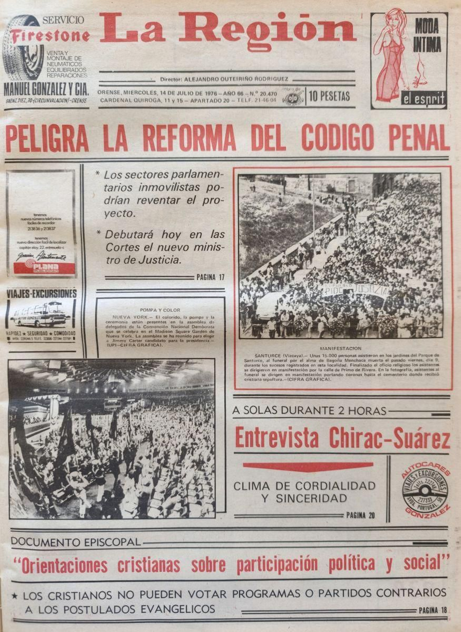 La primera 14 de julio de 1976.