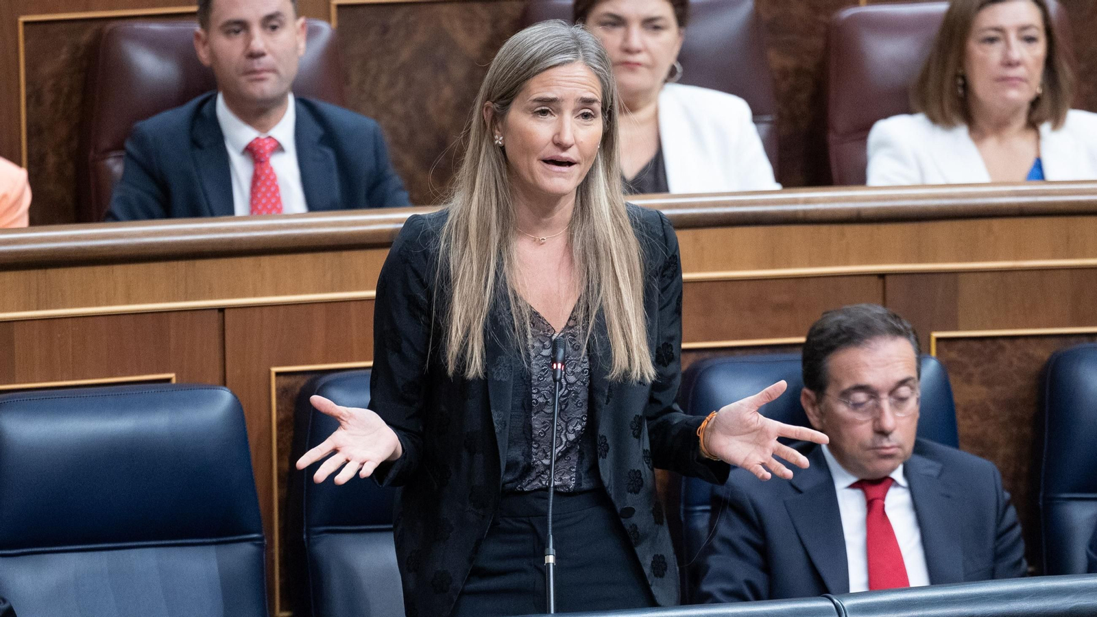 La vicepresidenta tercera y ministra para la Transición Ecológica y el Reto Demográfico, Sara Aagesen, interviene durante una sesión de control al Gobierno, en el Congreso de los Diputados