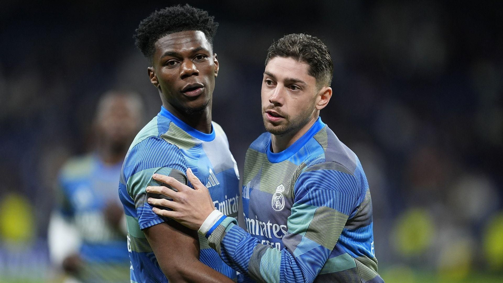 Fede Valverde y Aurélien Tchouaméni, futbolistas del Real Madrid.