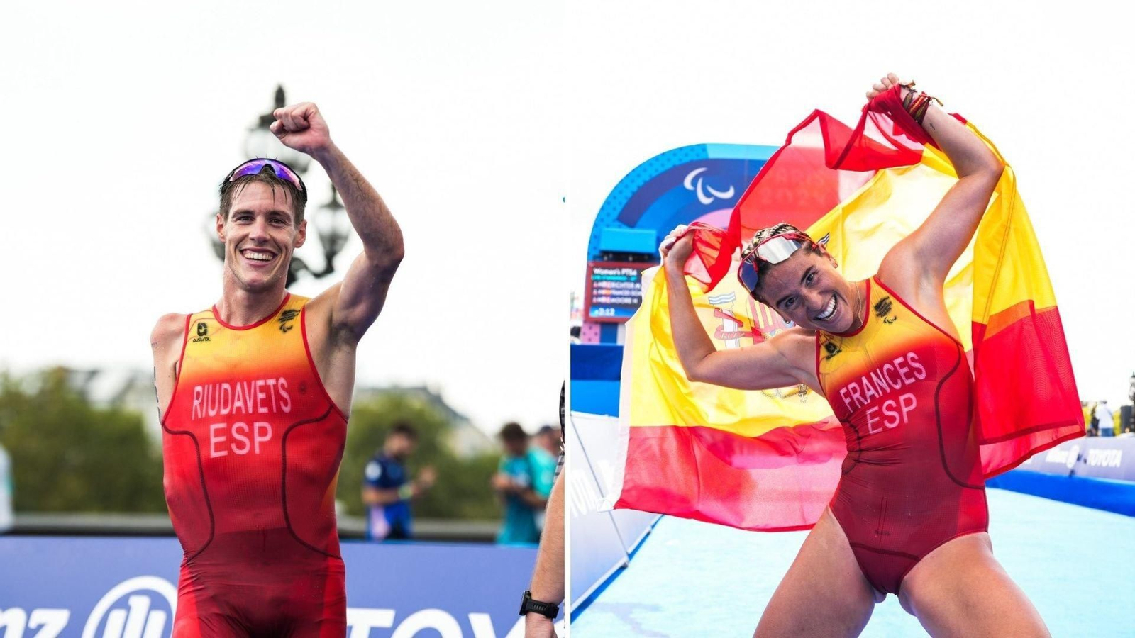 Los medallistas Marta Francés y Nil Riudavets. // CPE