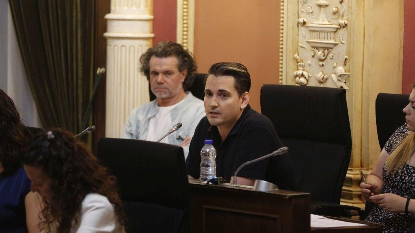 Fran Lorenzo, dueño del vehículo, este viernes en el pleno (Miguel Ángel).