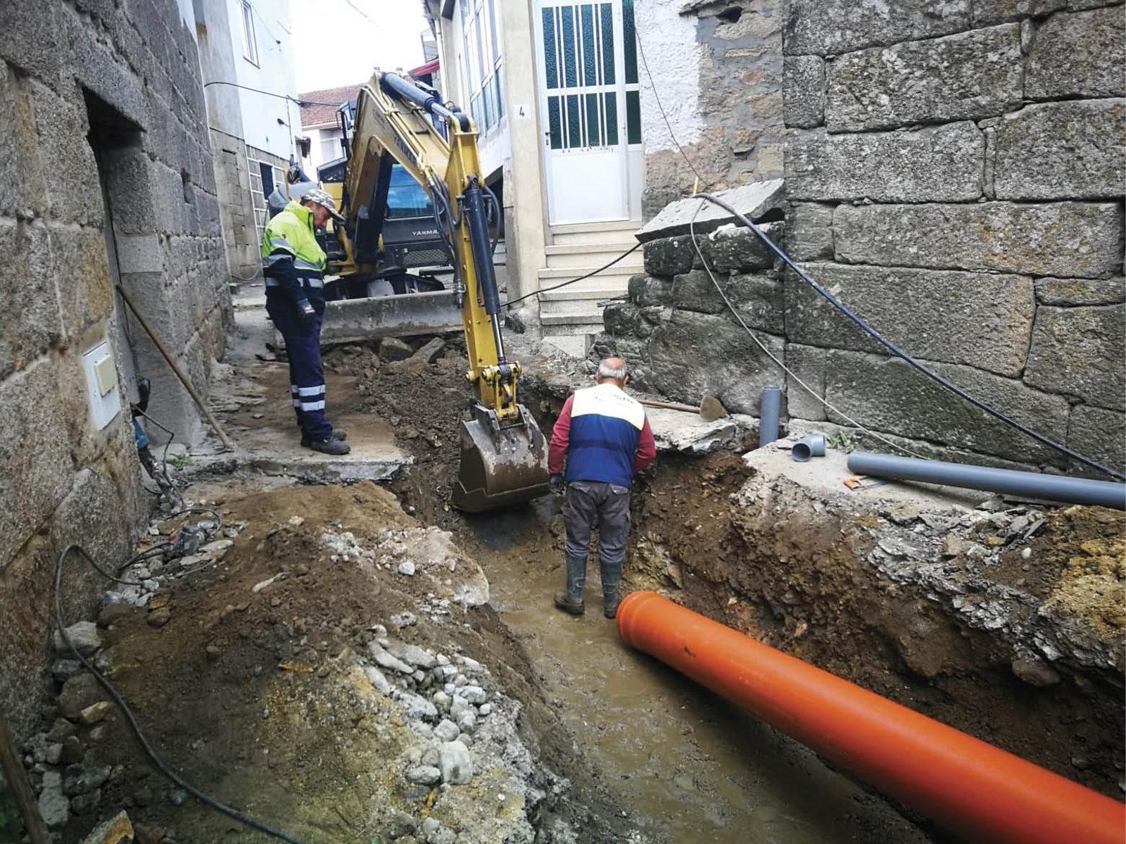 Obras de la avenida de Villaredo en Rabal.