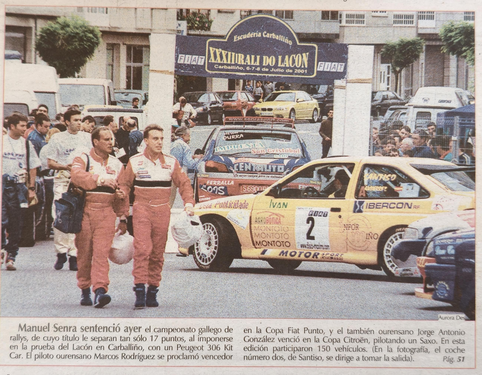 Noticias escaneadas del periódico La Región del 2001.