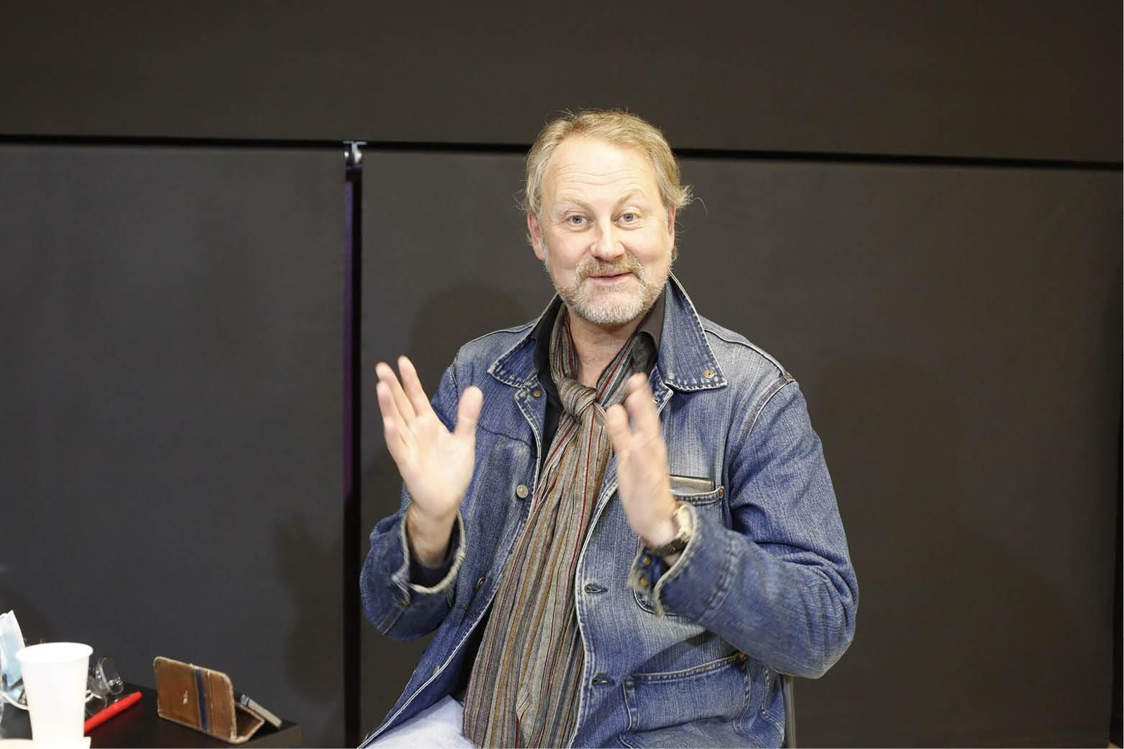 El actor Dickon Tyrrell, en Vigo.