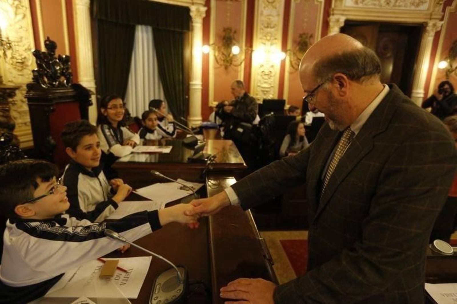 Ourense. 24-02-15. Local. Actos do día de Rosalía No concello.
Foto: Xesús Fariñas