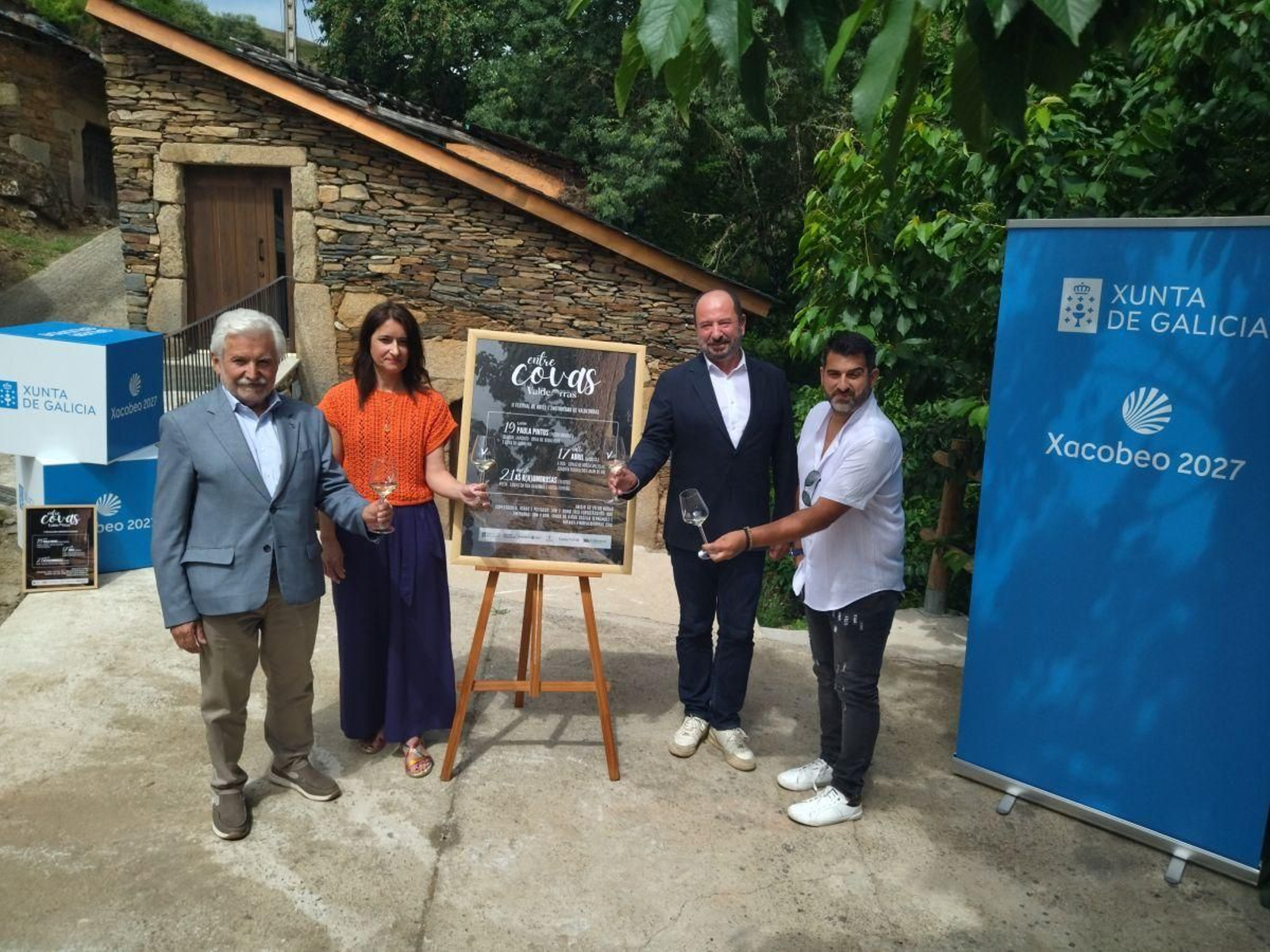 Rosendo Fernández, Patricia Lamela, Xosé Merelles y Marcos Prada, en Seadur.
