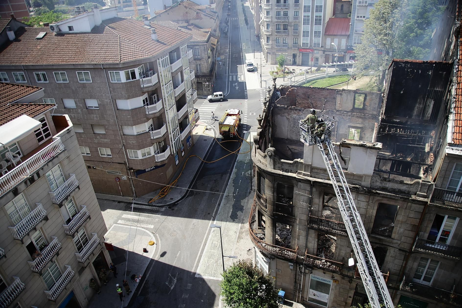 El edificio okupado que ardió el pasado 30 de mayo.