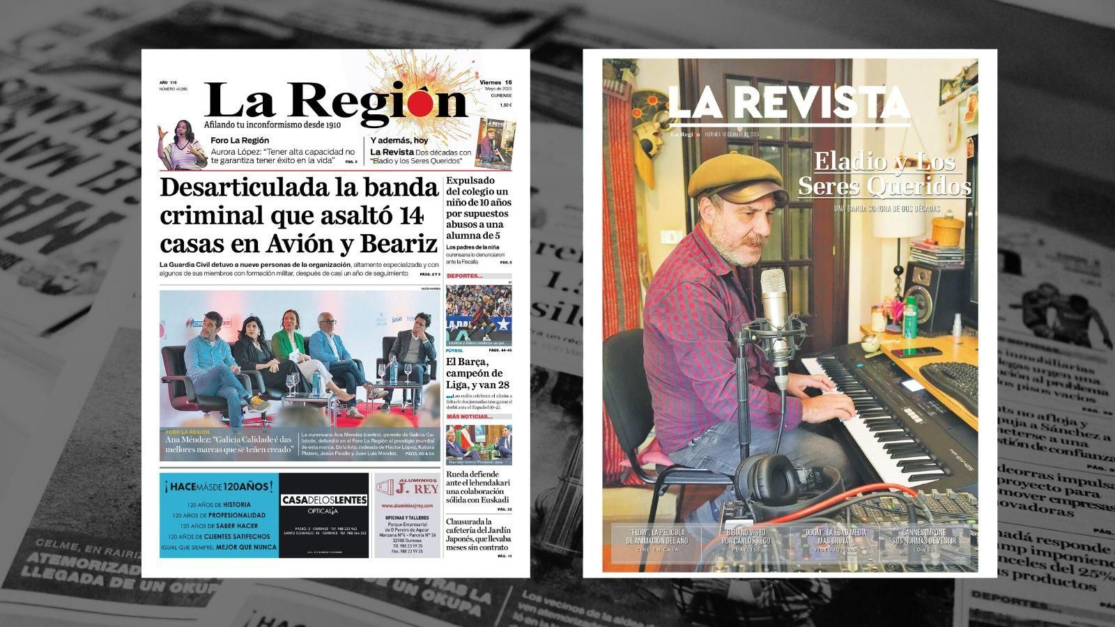 La portada de este viernes, 16 de mayo