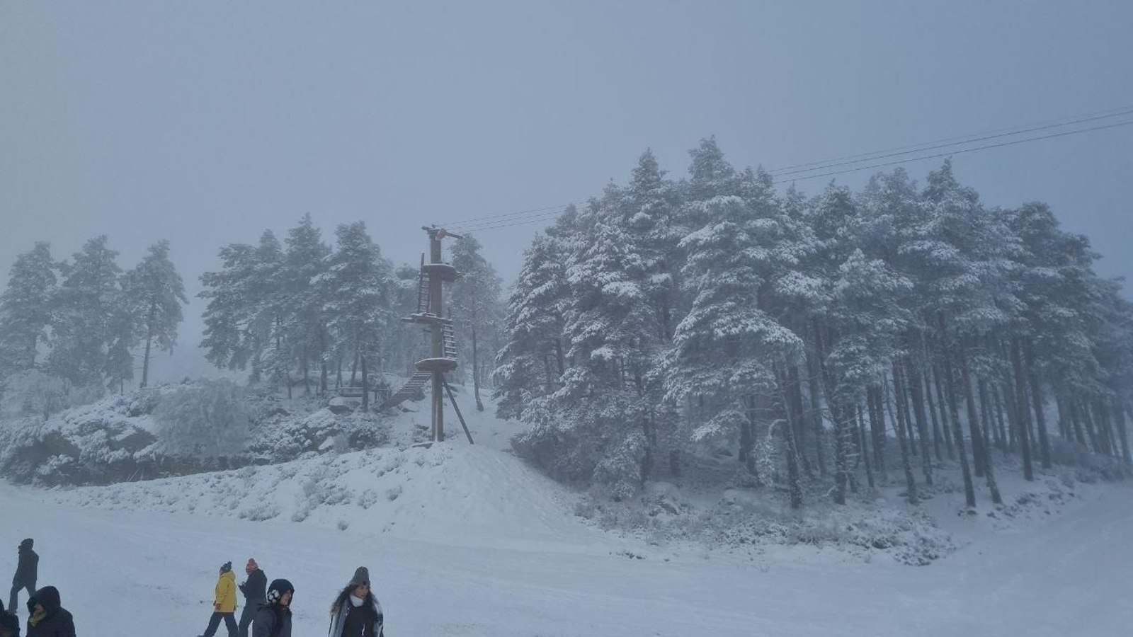 Estampas ahora sí propias del invierno.