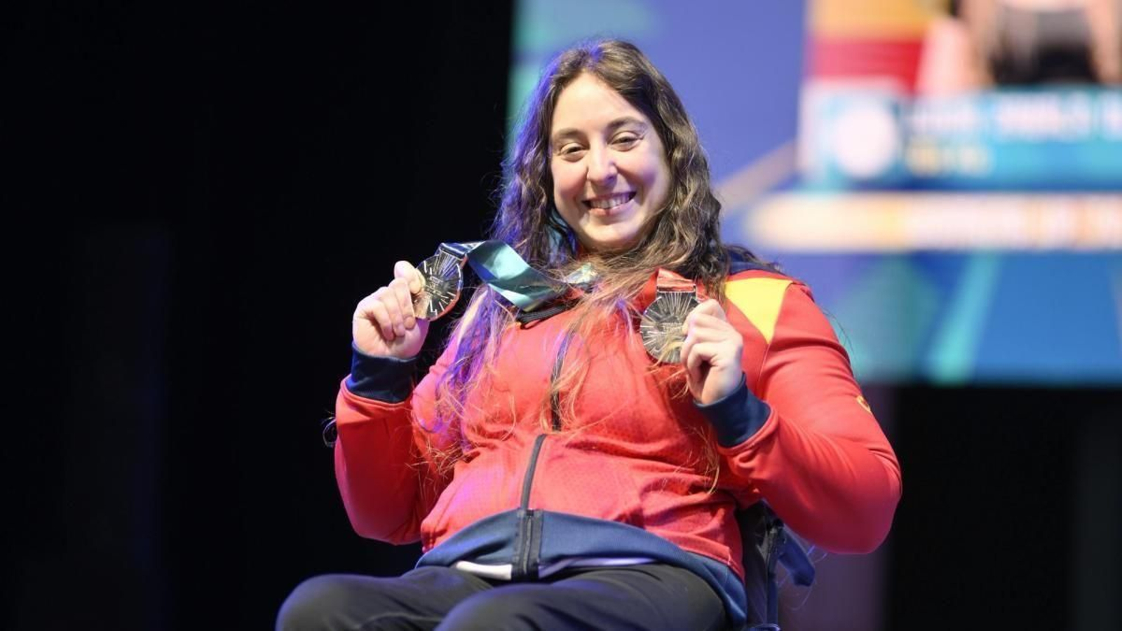 Loida Zabala, con su medalla de plata en los Juegos Olímpicos